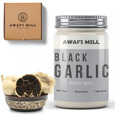 Awafi Mill Black Garlic Allium nigrum Whole 100gm